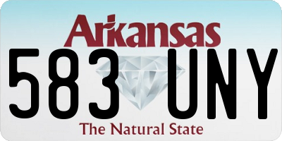 AR license plate 583UNY