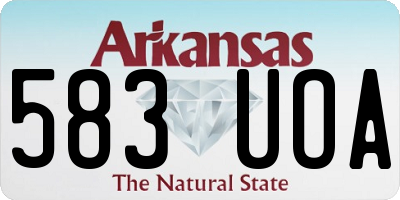 AR license plate 583UOA