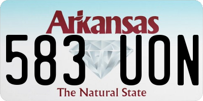 AR license plate 583UON