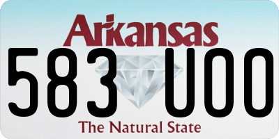 AR license plate 583UOO