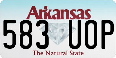 AR license plate 583UOP