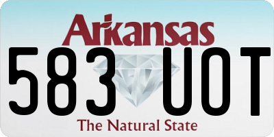 AR license plate 583UOT