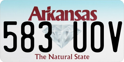 AR license plate 583UOV