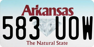 AR license plate 583UOW
