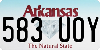 AR license plate 583UOY