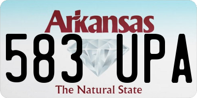 AR license plate 583UPA