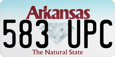 AR license plate 583UPC