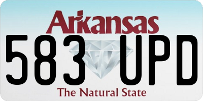 AR license plate 583UPD