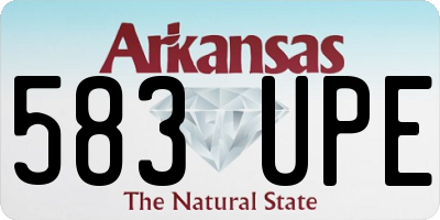 AR license plate 583UPE