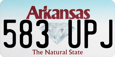 AR license plate 583UPJ