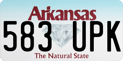 AR license plate 583UPK