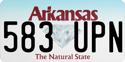 AR license plate 583UPN