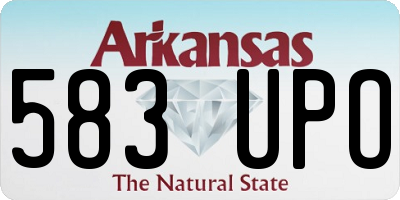 AR license plate 583UPO