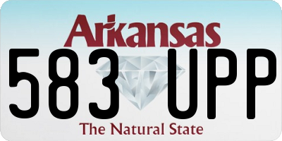 AR license plate 583UPP