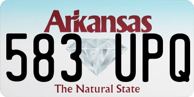 AR license plate 583UPQ
