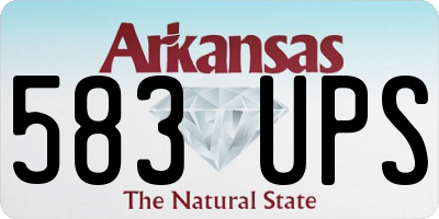 AR license plate 583UPS