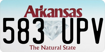 AR license plate 583UPV