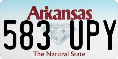 AR license plate 583UPY