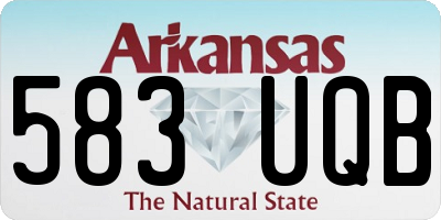 AR license plate 583UQB