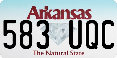 AR license plate 583UQC