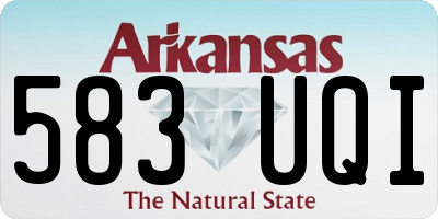 AR license plate 583UQI