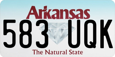 AR license plate 583UQK