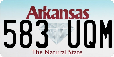 AR license plate 583UQM