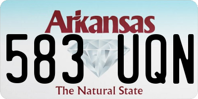 AR license plate 583UQN