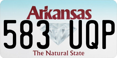 AR license plate 583UQP