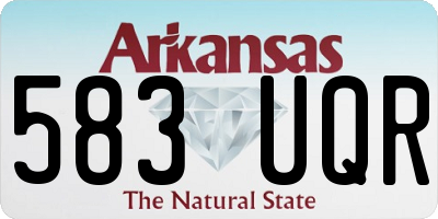AR license plate 583UQR