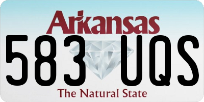 AR license plate 583UQS