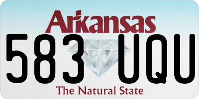 AR license plate 583UQU