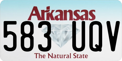 AR license plate 583UQV