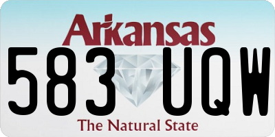 AR license plate 583UQW