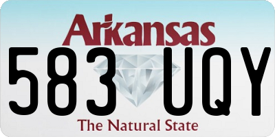 AR license plate 583UQY