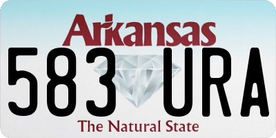 AR license plate 583URA