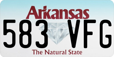 AR license plate 583VFG