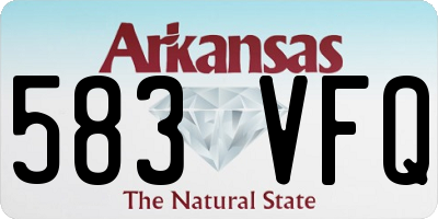 AR license plate 583VFQ