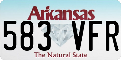 AR license plate 583VFR