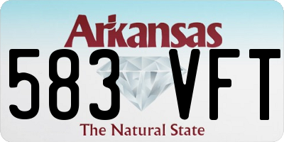 AR license plate 583VFT