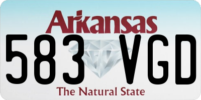 AR license plate 583VGD