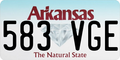 AR license plate 583VGE