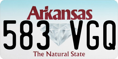 AR license plate 583VGQ
