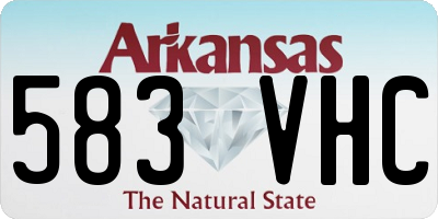 AR license plate 583VHC