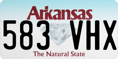 AR license plate 583VHX