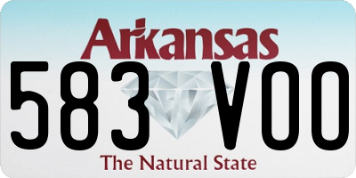 AR license plate 583VOO