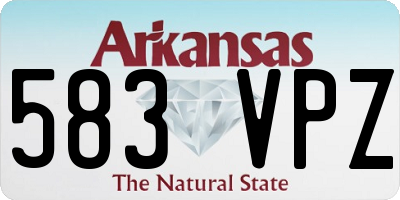 AR license plate 583VPZ