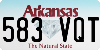 AR license plate 583VQT