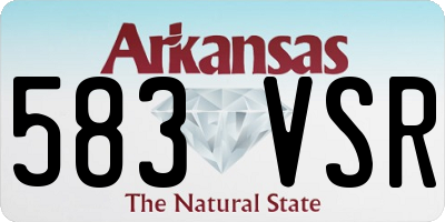 AR license plate 583VSR