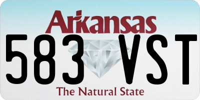 AR license plate 583VST